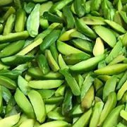 over green slivered pistachios in Iran